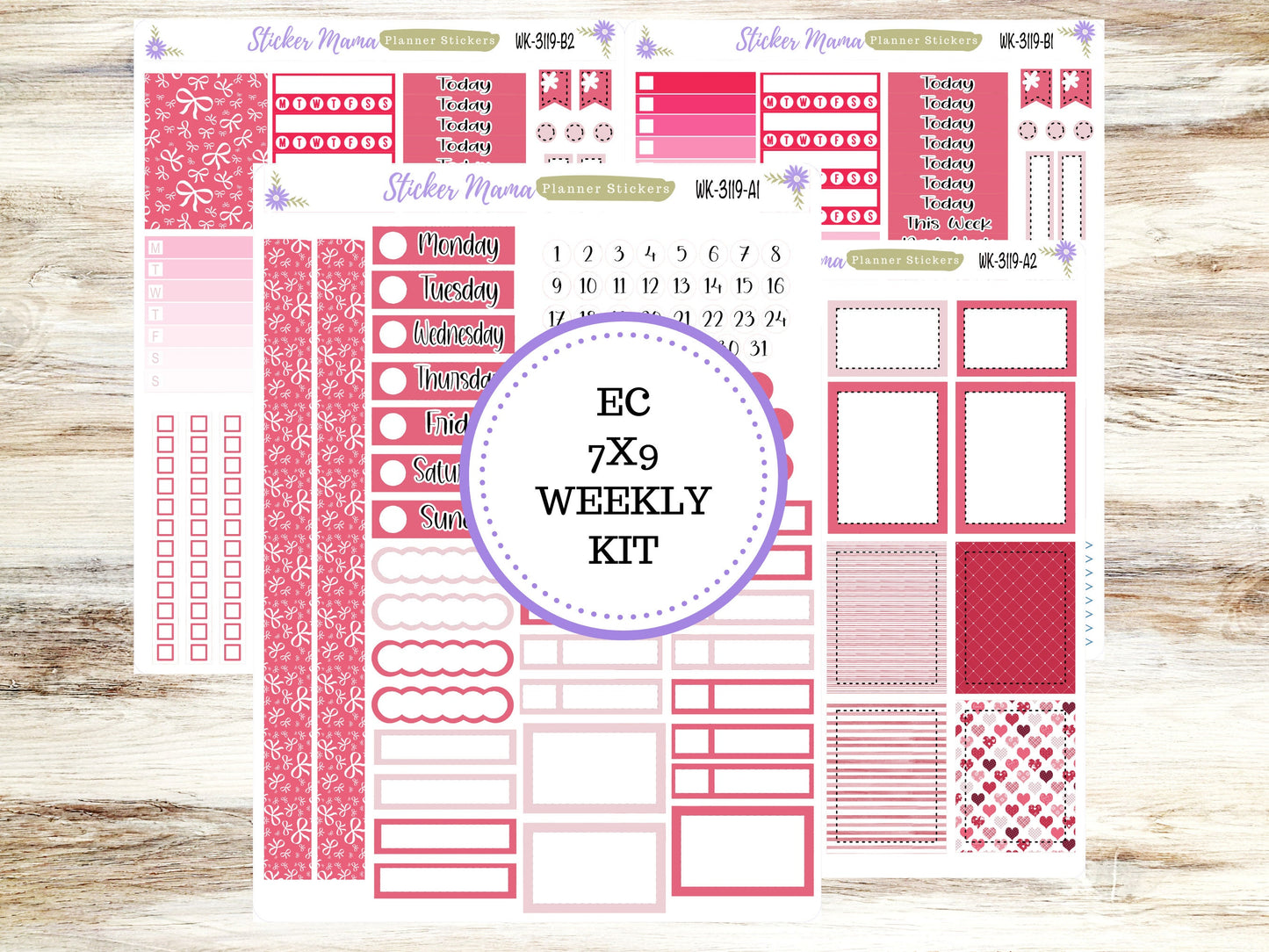 ERIN CONDREN WK-3119 || Heartfelt Joy || Weekly Planner Kit || Erin Condren || Hourly Planner Kit || Vertical Planner Kit