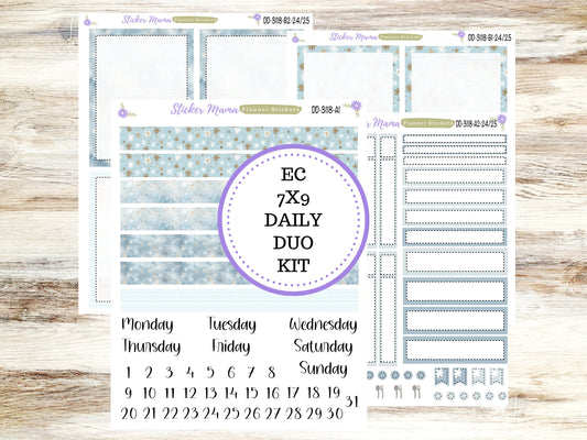 ERIN CONDREN Daily Duo 7x9-Kit #3118 || Arctic Frost || Erin Condren Planner Stickers - Daily Duo 7x9 Planner - Daily Duo Stickers