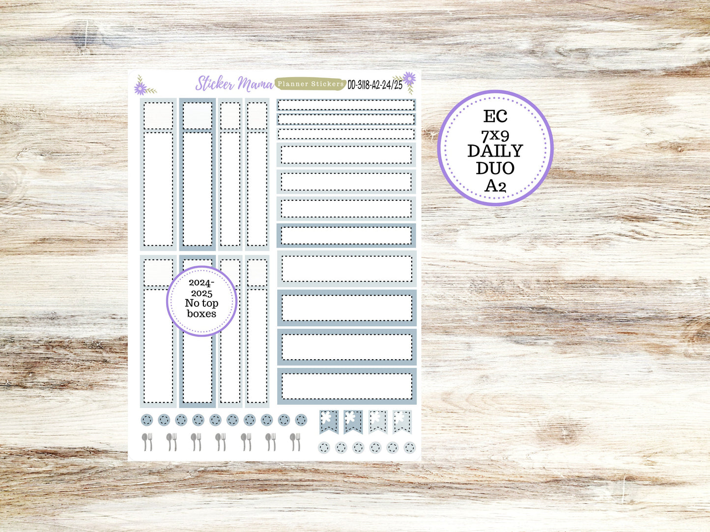 ERIN CONDREN Daily Duo 7x9-Kit #3118 || Arctic Frost || Erin Condren Planner Stickers - Daily Duo 7x9 Planner - Daily Duo Stickers