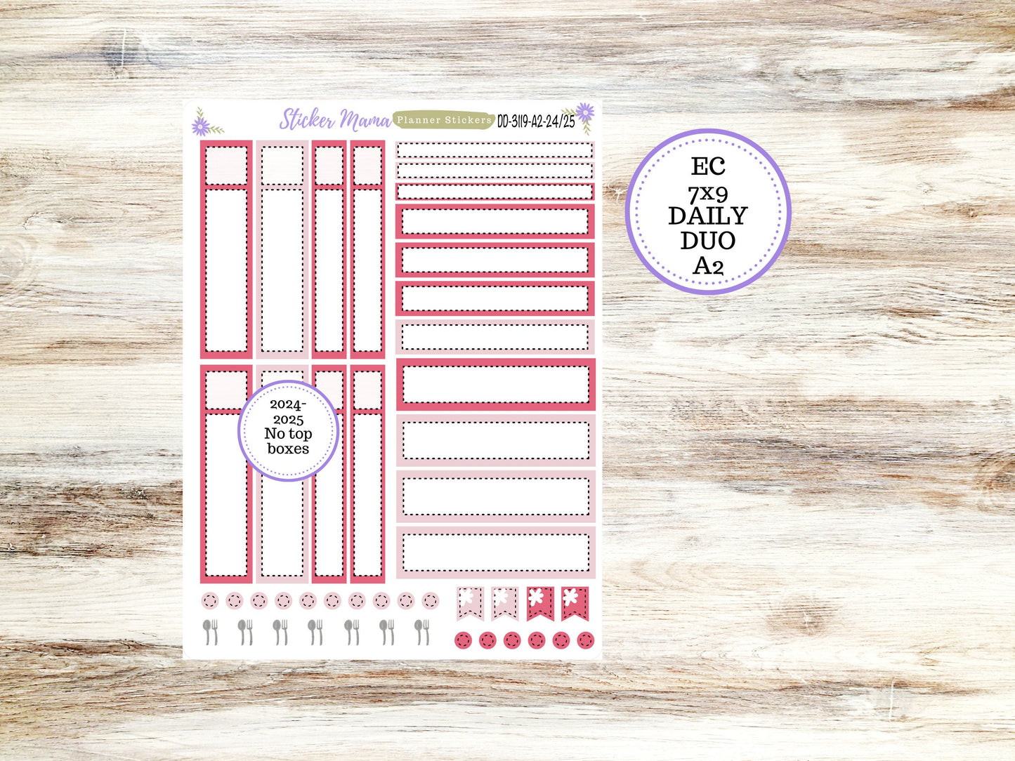 ERIN CONDREN Daily Duo 7x9-Kit #3119 || Heartfelt Joy || Erin Condren Planner Stickers - Daily Duo 7x9 Planner - Daily Duo Stickers