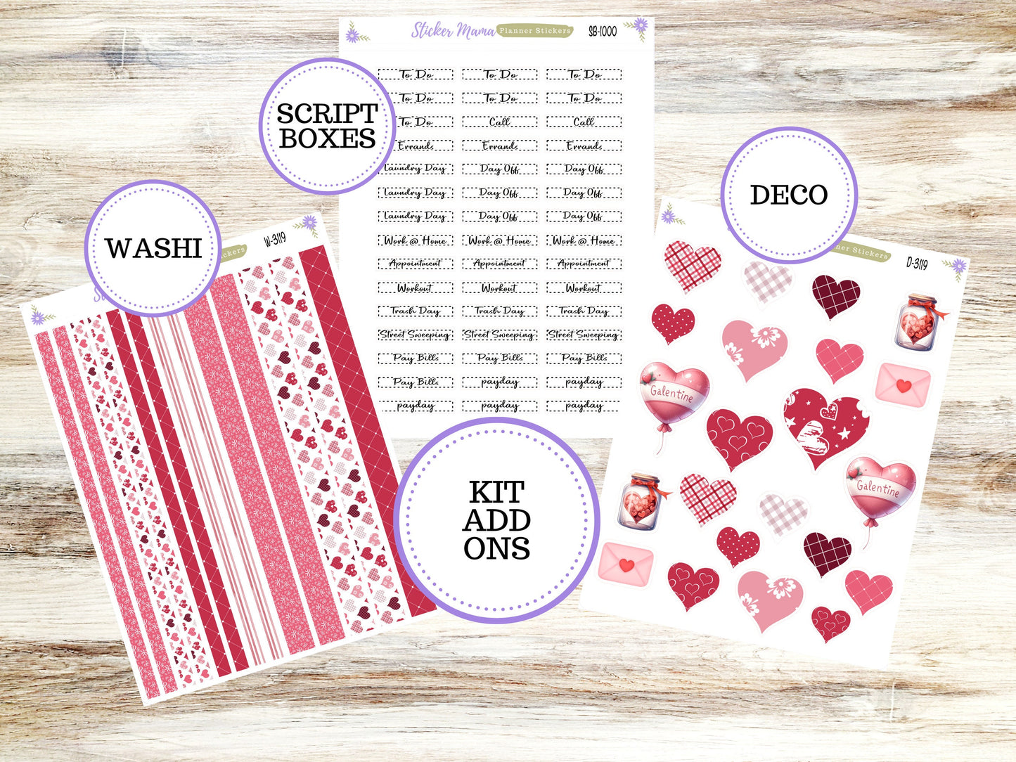 ERIN CONDREN Daily Duo 7x9-Kit #3119 || Heartfelt Joy || Erin Condren Planner Stickers - Daily Duo 7x9 Planner - Daily Duo Stickers