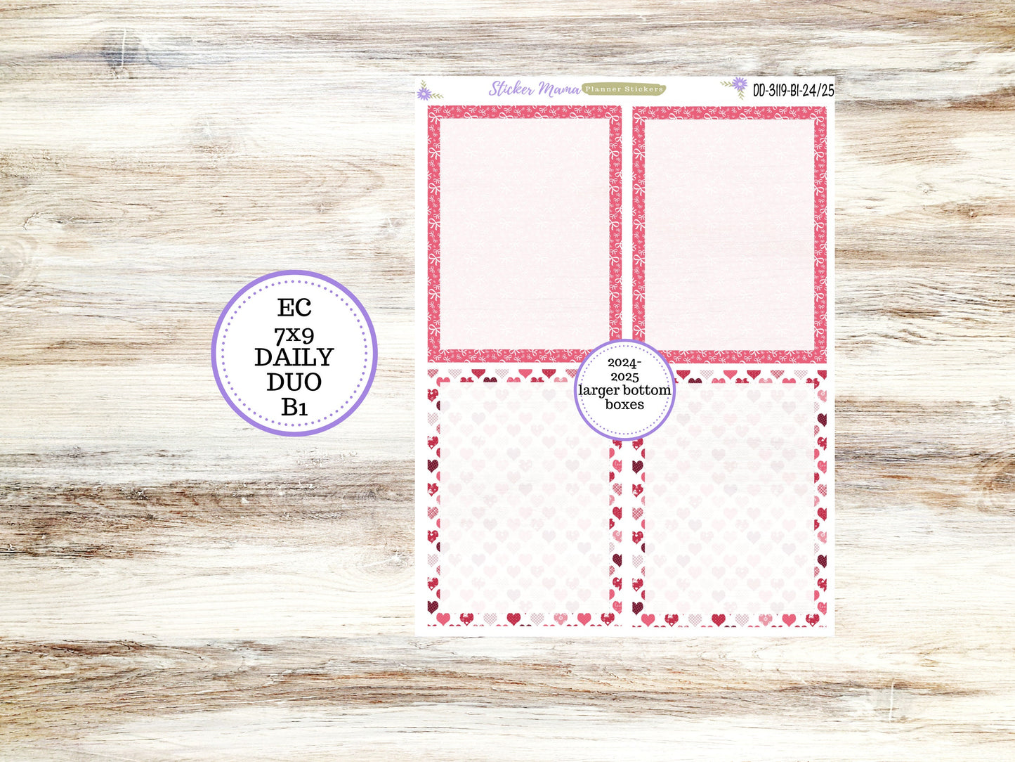 ERIN CONDREN Daily Duo 7x9-Kit #3119 || Heartfelt Joy || Erin Condren Planner Stickers - Daily Duo 7x9 Planner - Daily Duo Stickers