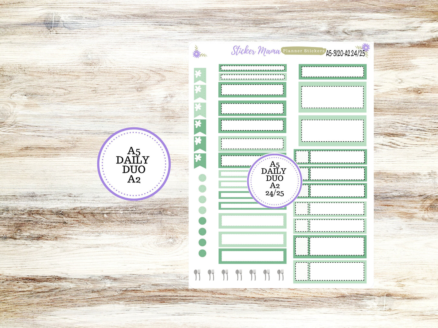 A5-DAILY DUO-Kit #3120  || Shamrock Magic || Planner Stickers - Daily Duo A5 Planner - Daily Duo Stickers - Daily Planner