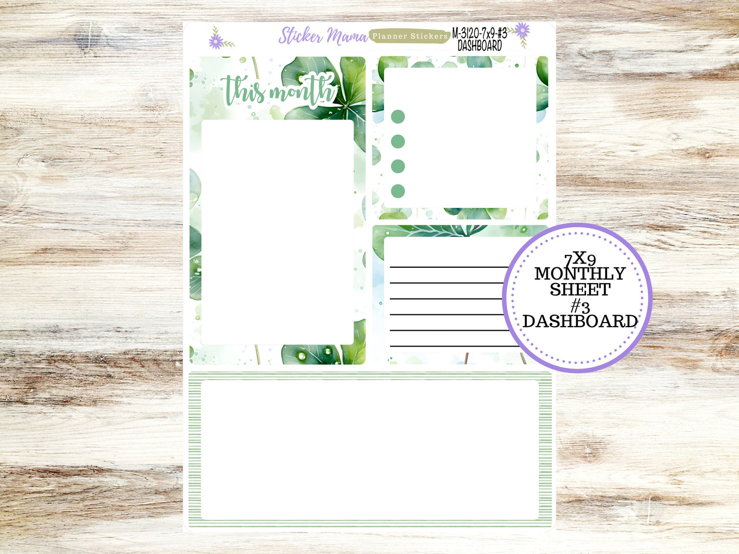 ERIN CONDREN Monthly Kit-3120 || 7X9 ||  Shamrock Magic Monthly  - 7x9 EC February Monthly Kit -  Monthly Planner Kits -  Monthly Budget