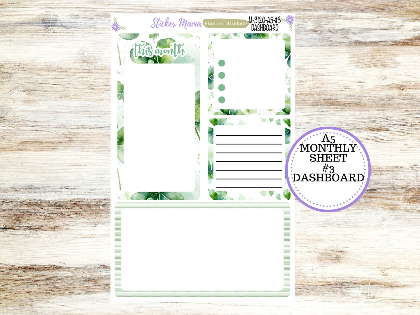 ERIN CONDREN Monthly  Kit-3120 || A5 || Shamrock Magic Stickers  || - ec March Monthly Kit - March Monthly Planner Kits - Monthly