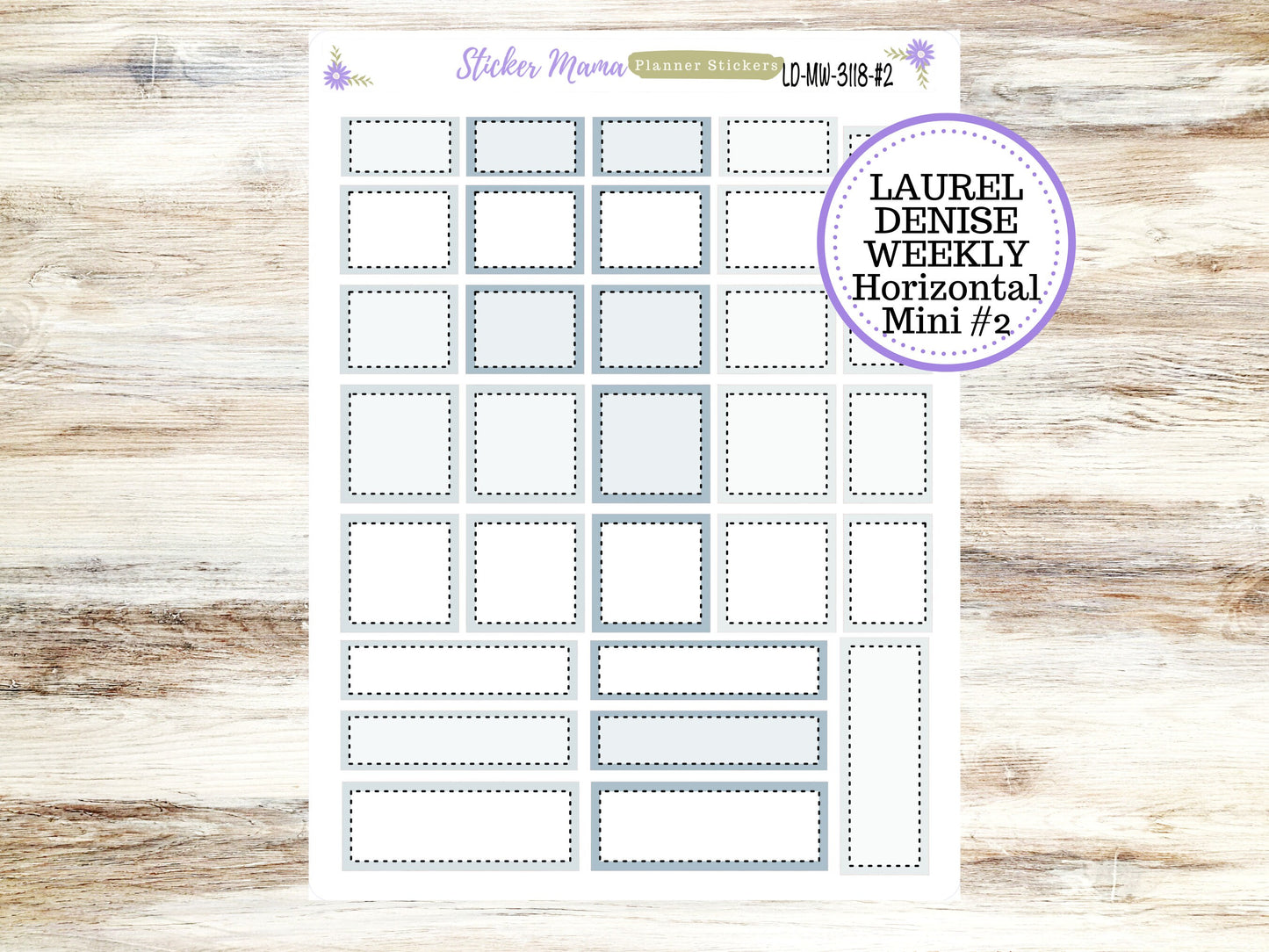 LAUREL DENISE MINI Planner Kit #3118 || Arctic Frost Laurel Denise Kit || L D  Stickers || Laurel Denise Horizontal Vertical || January