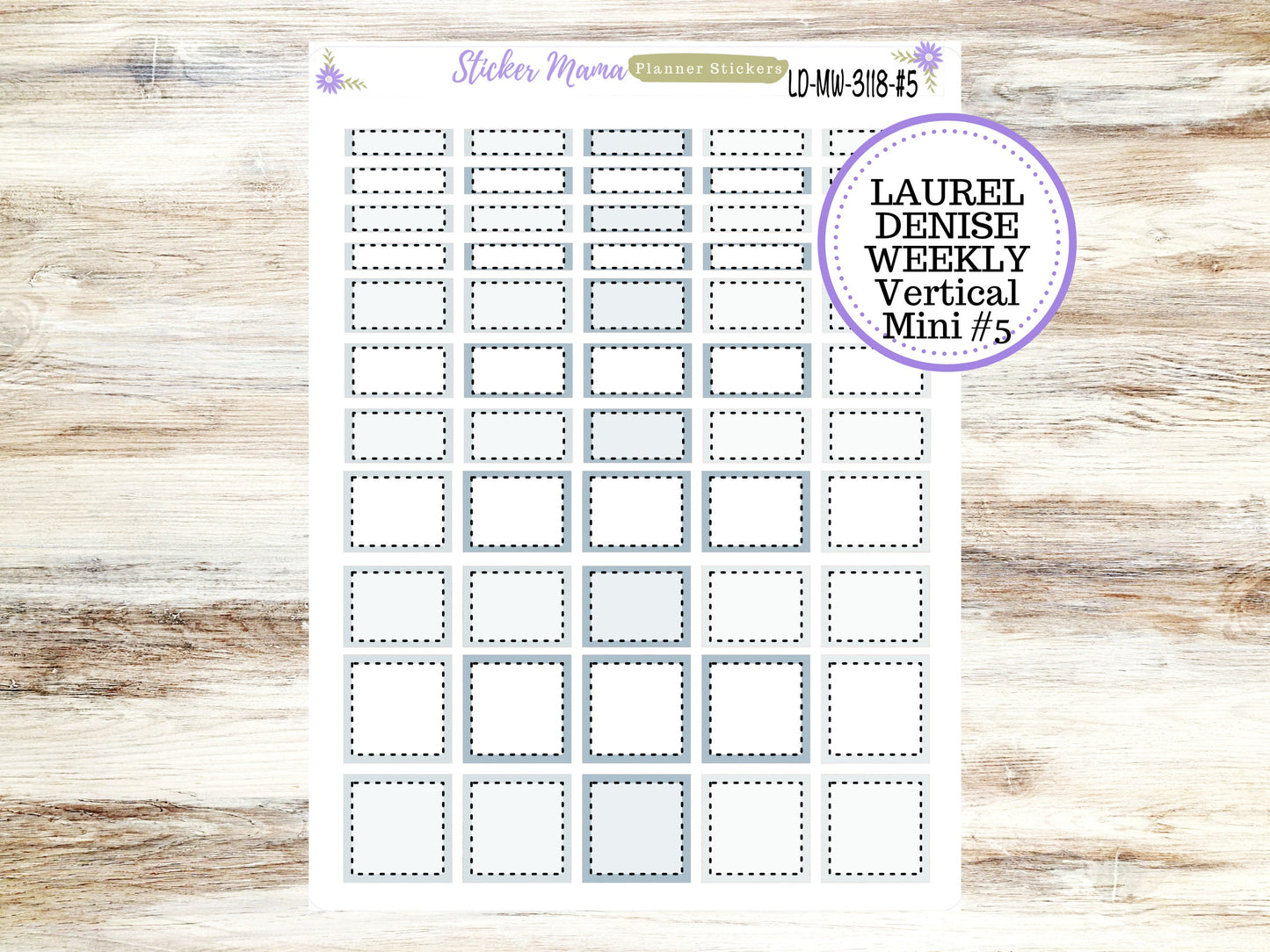 LAUREL DENISE MINI Planner Kit #3118 || Arctic Frost Laurel Denise Kit || L D  Stickers || Laurel Denise Horizontal Vertical || January