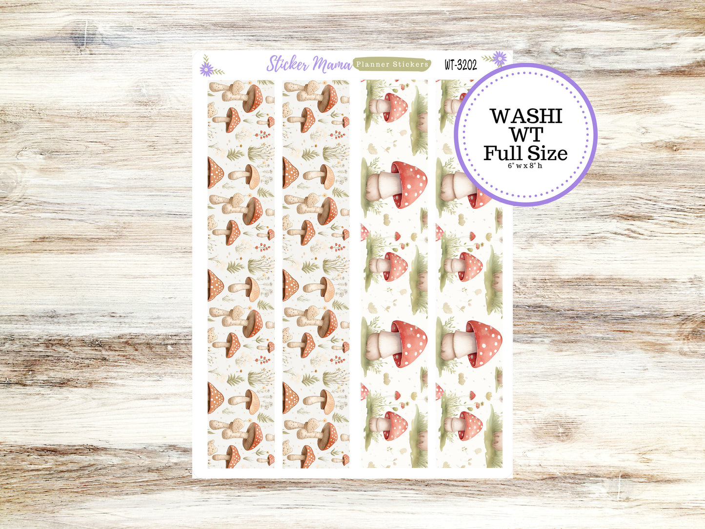 WASHI PLANNER STICKERS || 3202 || Mushroom Bloom || Washi Stickers || St. Patricks Planner Stickers || Washi for Planners