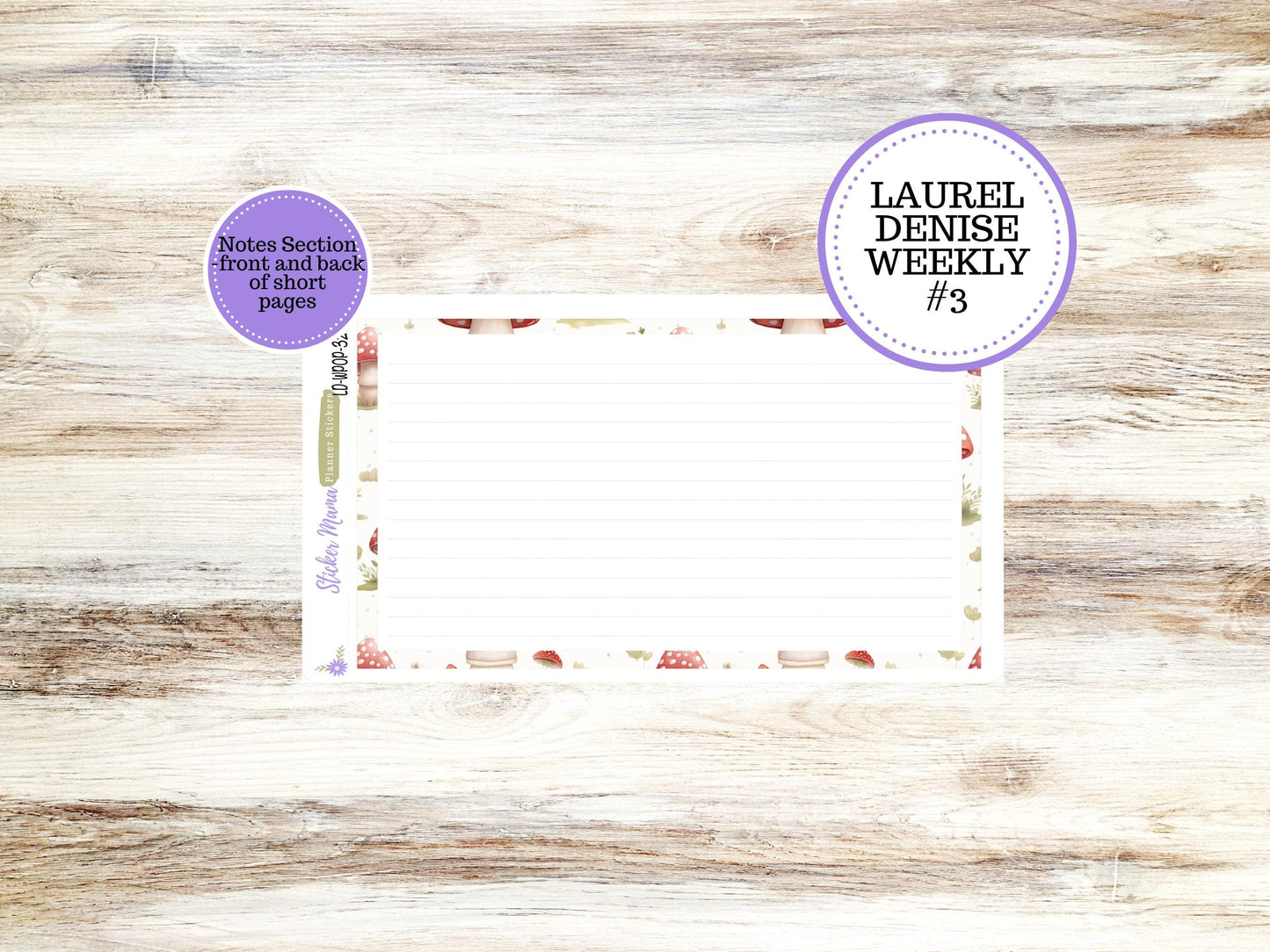 LAUREL DENISE PORTRAIT || Planner Kit #3202 || Mushroom Bloom || Laurel Denise Kit || Laurel Denise Stickers ||  ld