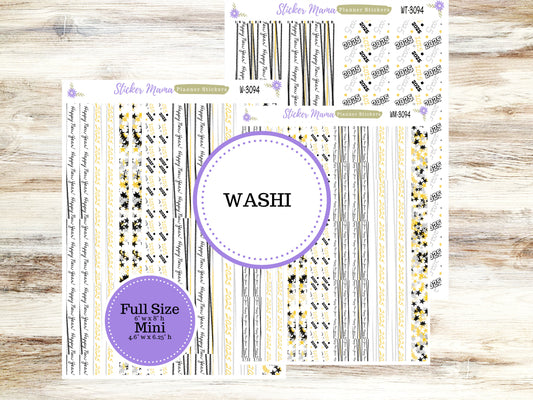 W-3094- HAPPY NEW YEAR Washi Stickers || Planner Stickers || Washi for Planners