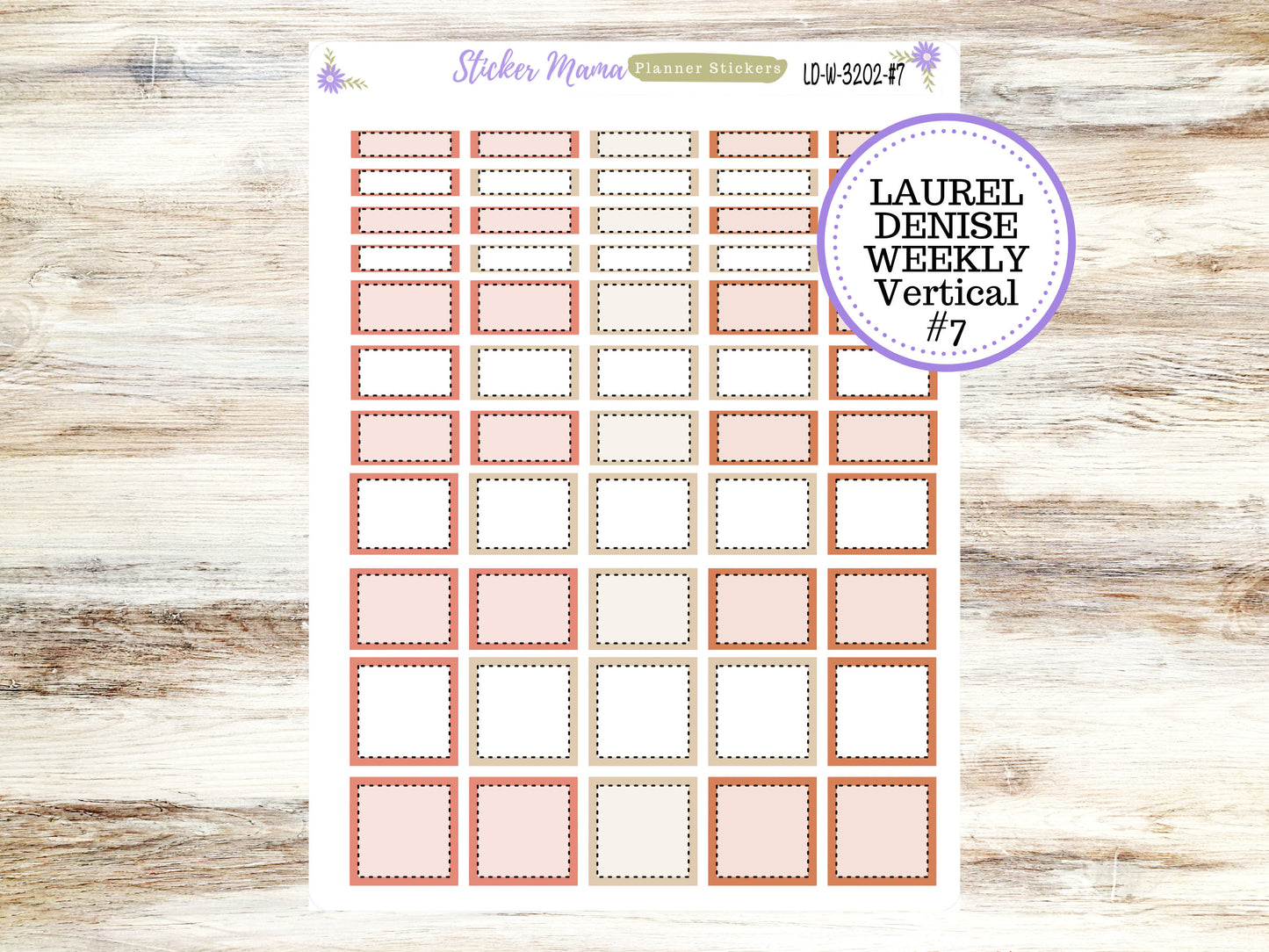 LAUREL DENISE PLANNER Kit #3202 || Laurel Denise Kit || Laurel Denise Stickers || Laurel Denise Horizontal Vertical || Mushroom Bloom