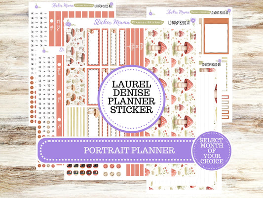 LAUREL DENISE PORTRAIT || Planner Kit #3202 || Mushroom Bloom || Laurel Denise Kit || Laurel Denise Stickers ||  ld