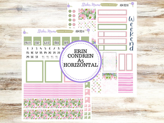 ERIN CONDREN A5 Horizontal || #3121 ||  Easter Petals Kit || A5 Weekly Kit || Planner Stickers || Erin Condren A5 Horizontal Weekly Kit