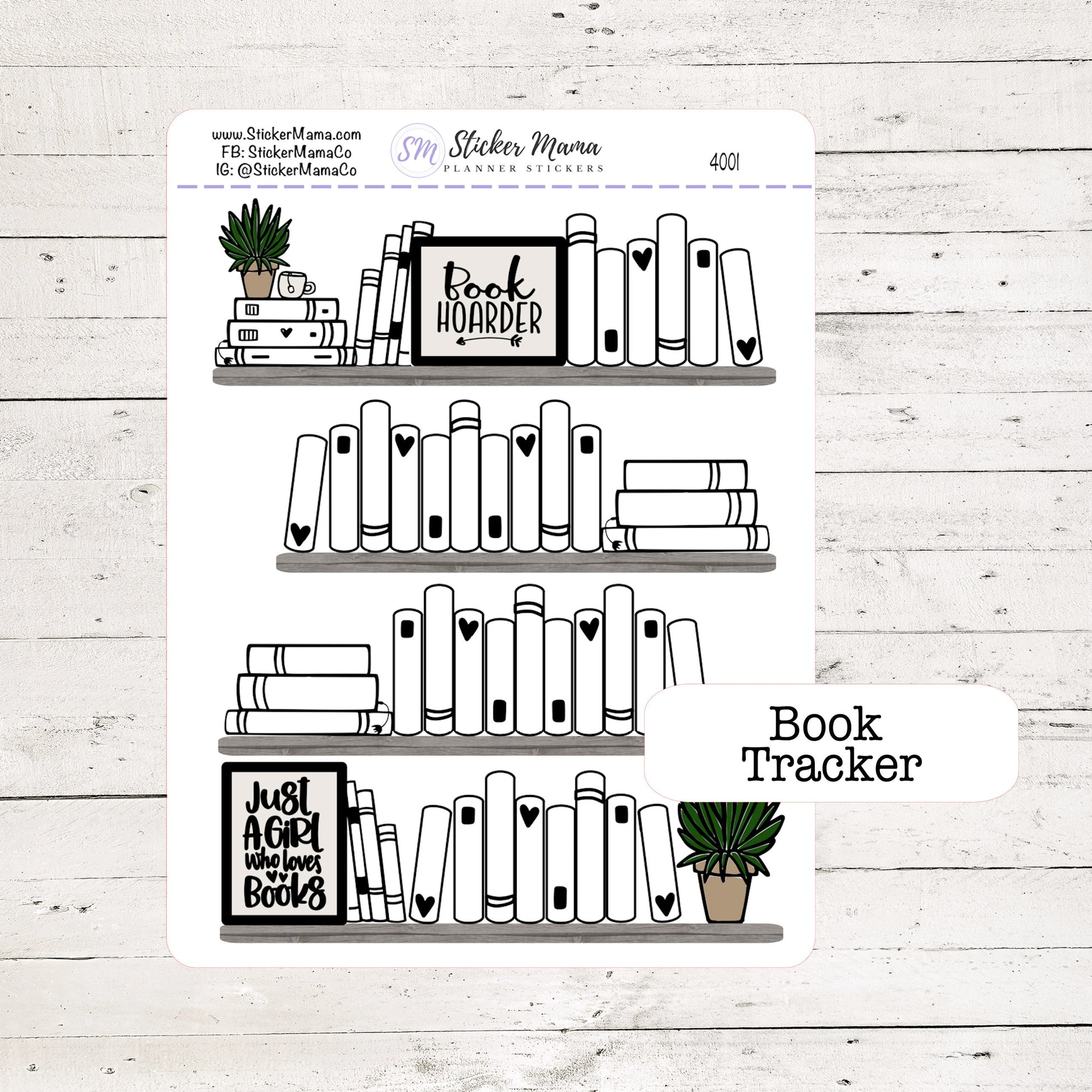 Book And Study Stickers, Reading Tracker, Planner Stickers
