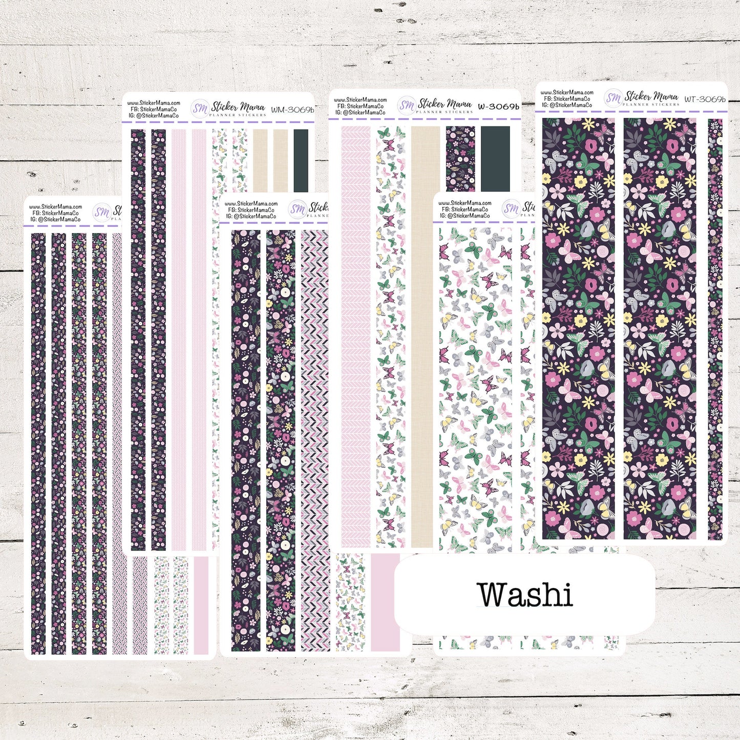 W-3069 - WASHI STICKERS - Butterflies - Planner Stickers - Washi for Planners