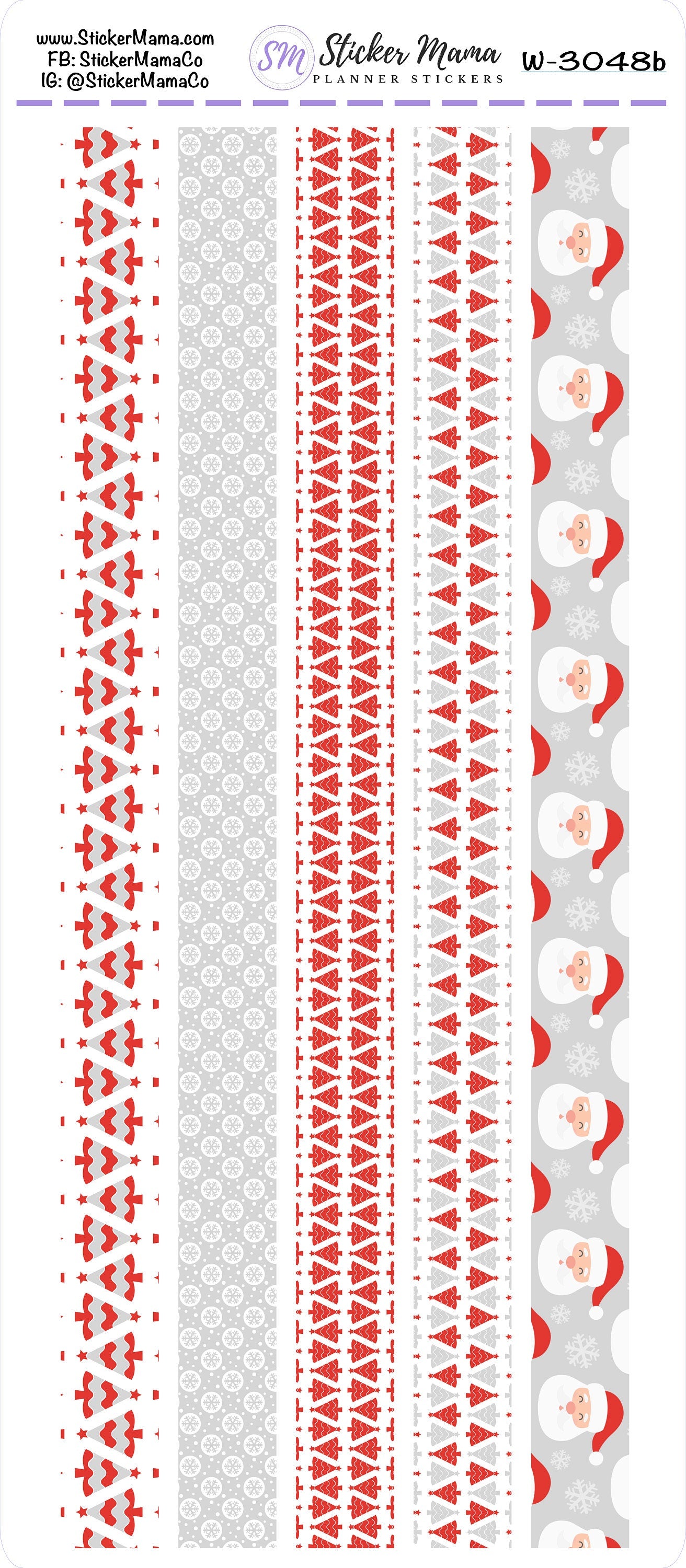 W-3048- WASHI STICKERS - New Christmas - Planner Stickers - Washi for Planners