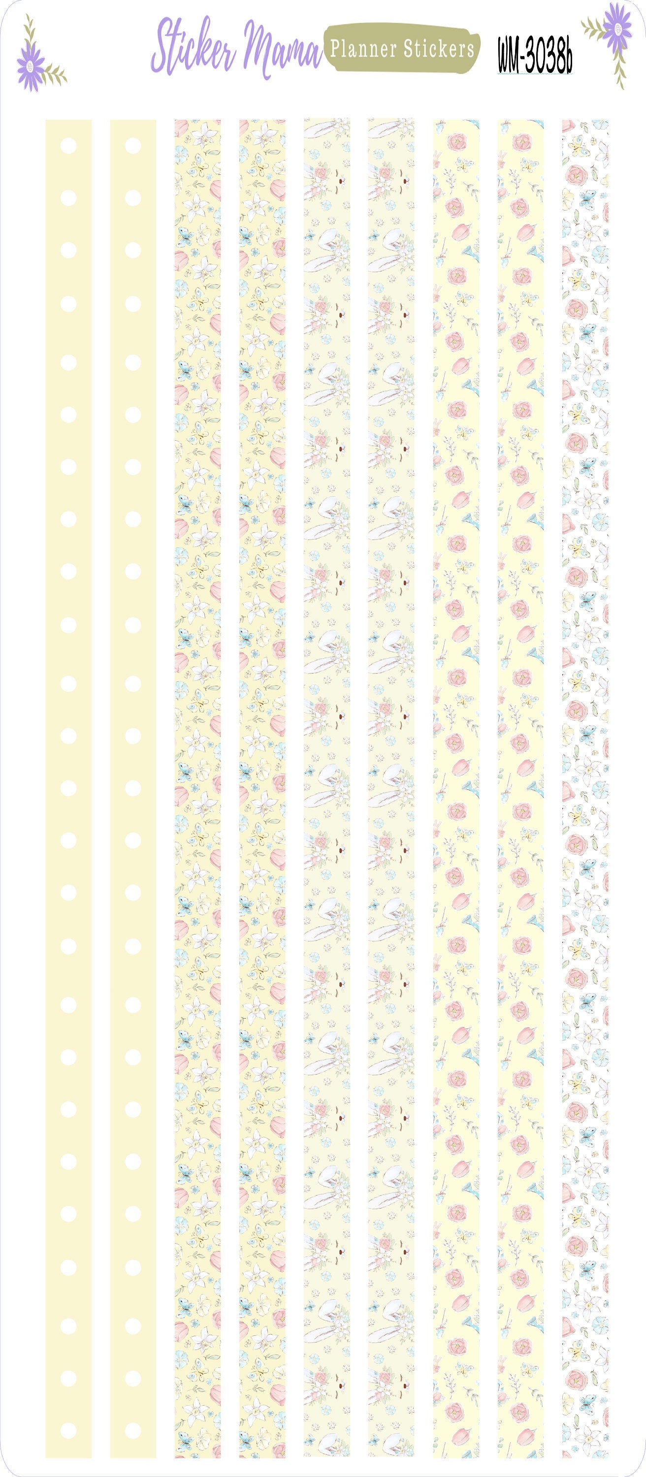 W-3038 "Easter Spring Time" || Washi Stickers || Planner Stickers || Washi for Planners || Easter Sticker Kit