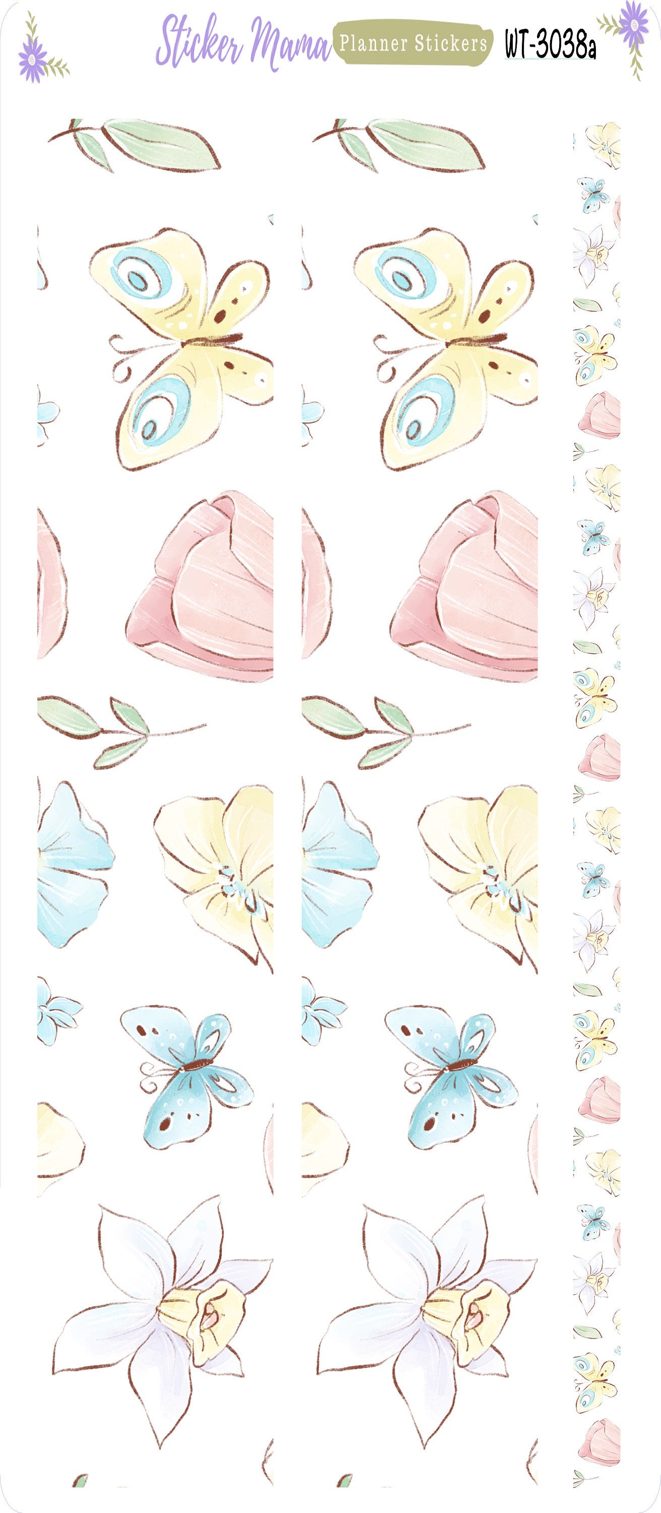 W-3038 "Easter Spring Time" || Washi Stickers || Planner Stickers || Washi for Planners || Easter Sticker Kit