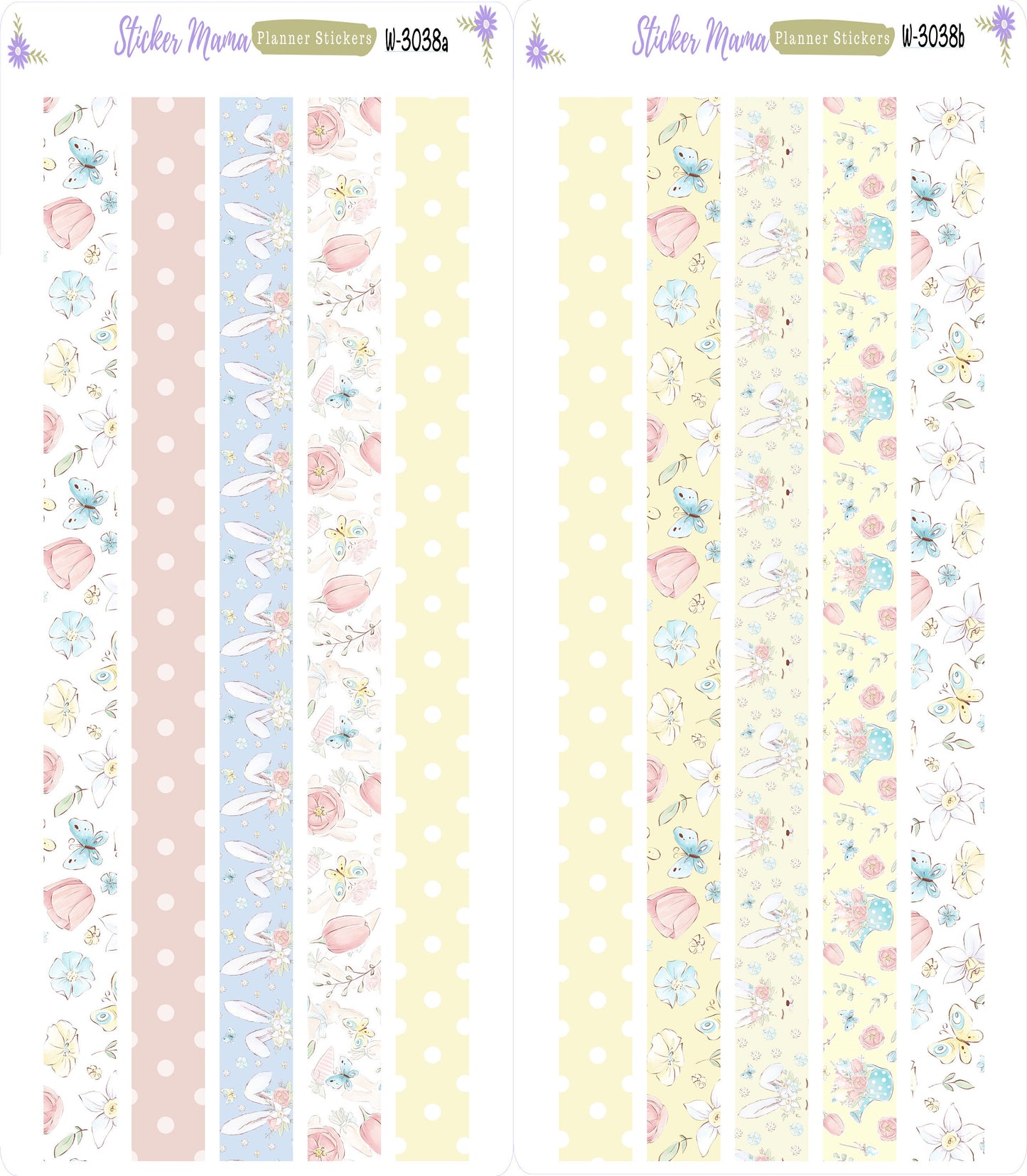 W-3038 "Easter Spring Time" || Washi Stickers || Planner Stickers || Washi for Planners || Easter Sticker Kit