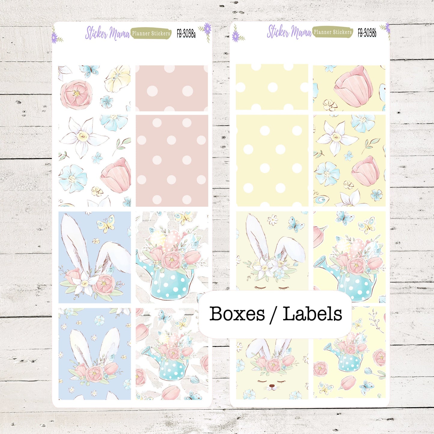 FB-3038 FULL BOX "Easter Spring Time" Stickers || Planner Stickers || Full Box for Planners || Easter Sticker Kit