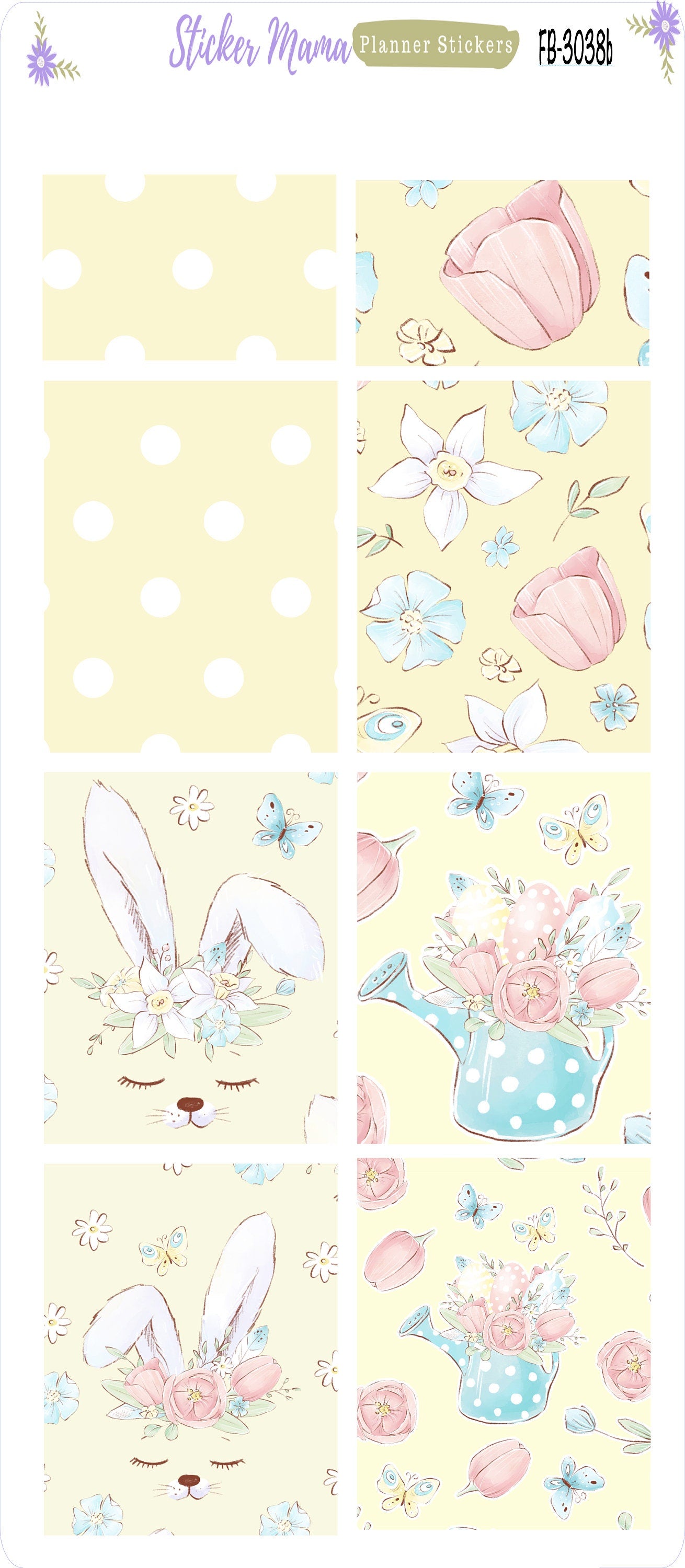 FB-3038 FULL BOX "Easter Spring Time" Stickers || Planner Stickers || Full Box for Planners || Easter Sticker Kit