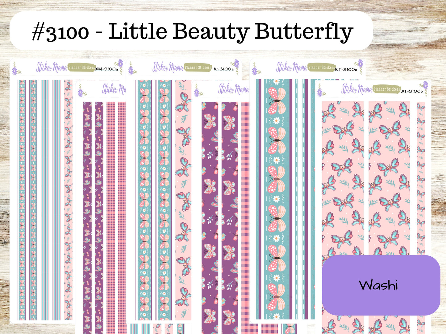WASHI PLANNER STICKERS || 3100 || Little Beauty Butterfly || Washi Stickers || Planner Stickers || Washi for Planners