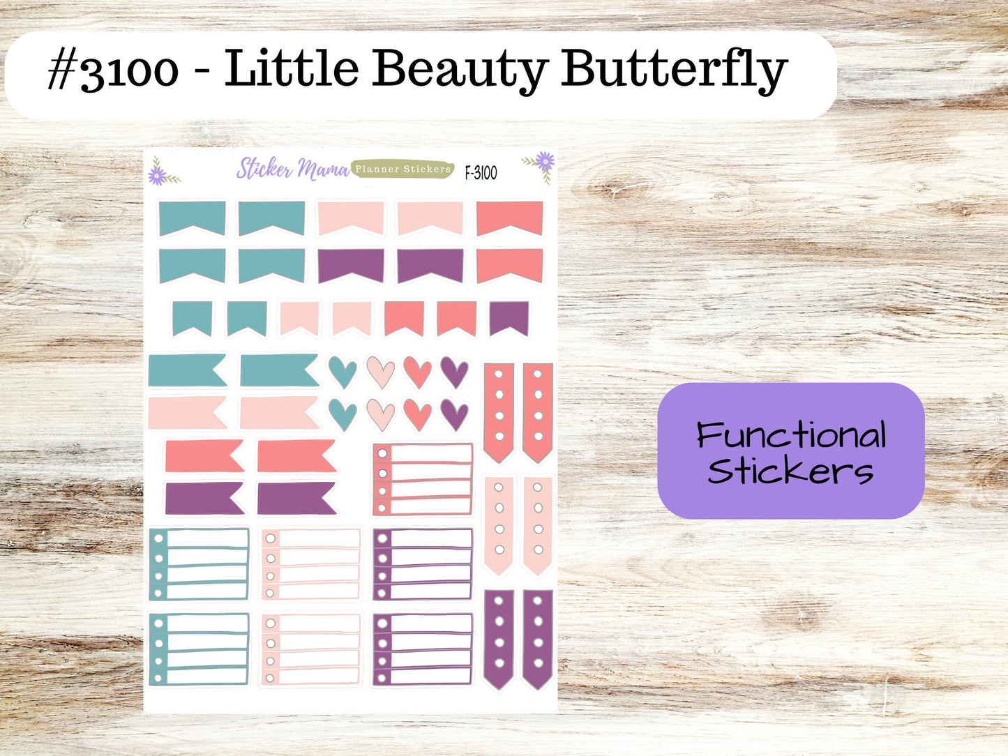 CUTE FUNCTIONAL STICKERS-F-3100 || Little Beauty Butterfly || Planner Stickers || Stickers ||