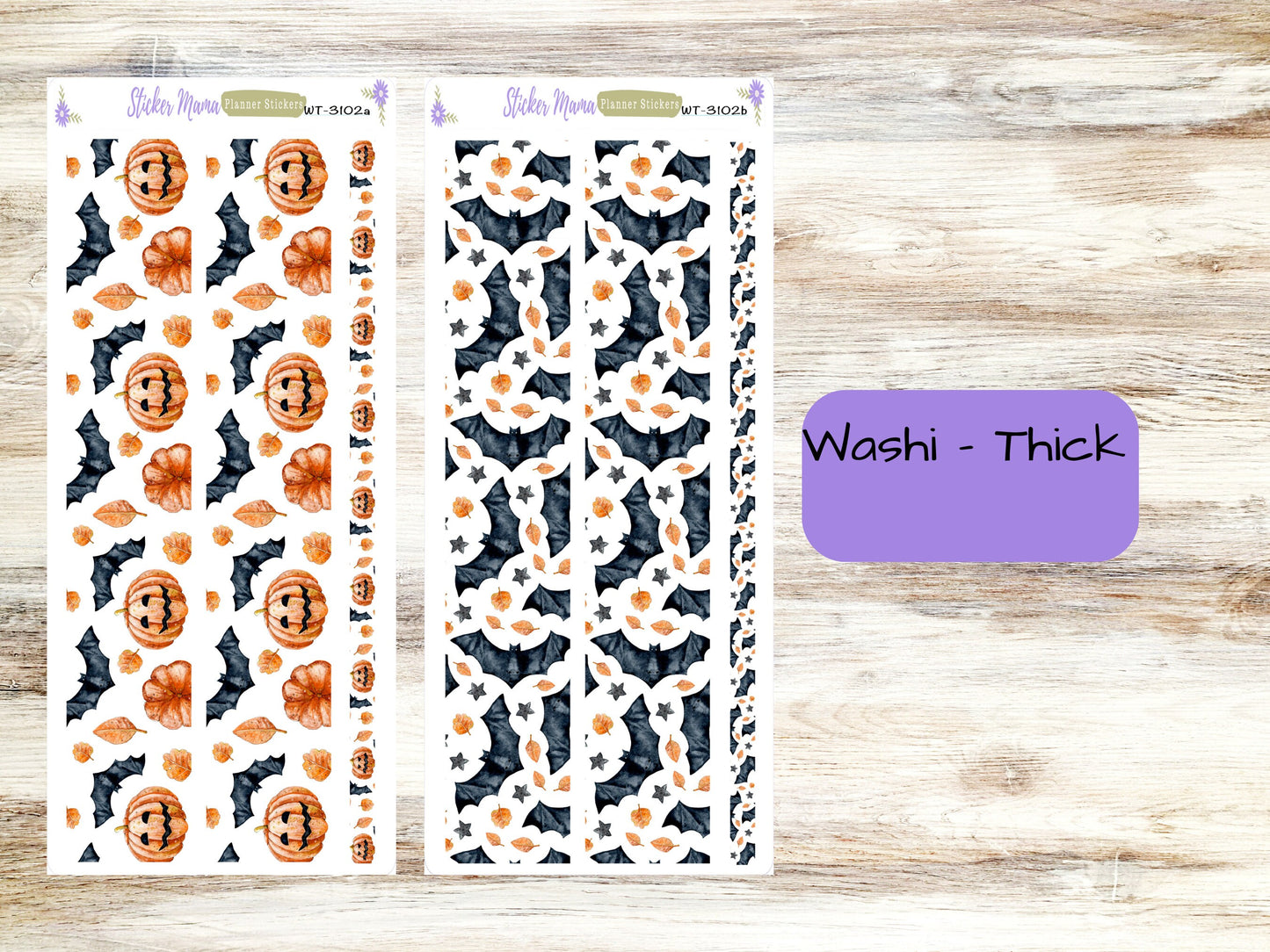 WASHI PLANNER STICKERS || 3102 || Jack - O - Lantern || Washi Stickers || Planner Stickers || Washi for Planners