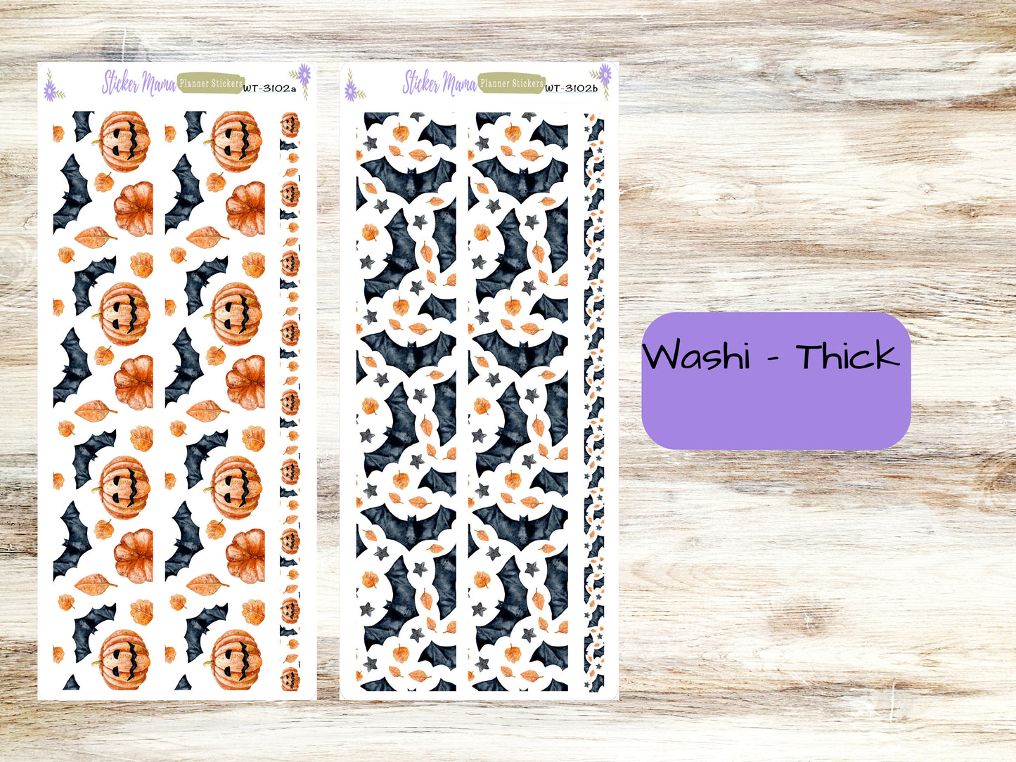 WASHI PLANNER STICKERS || 3102 || Jack - O - Lantern || Washi Stickers || Planner Stickers || Washi for Planners