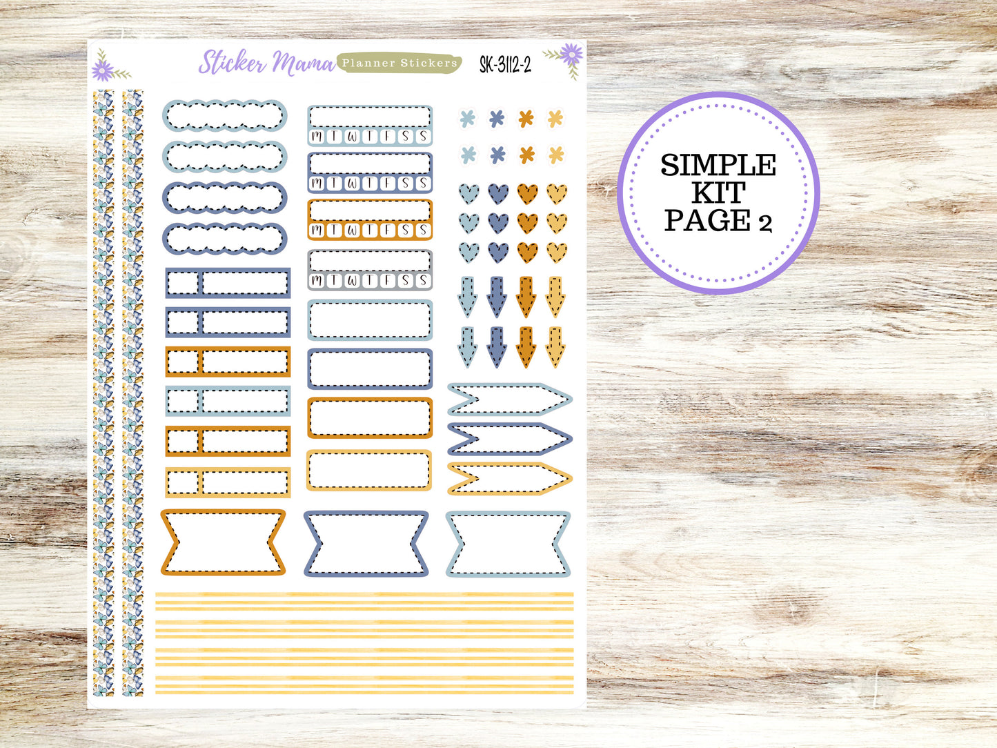 SIMPLE KIT  || #3112 || Spring Butterfly Kit  || Any Kind Planner || Planner Stickers || Planner Stickers
