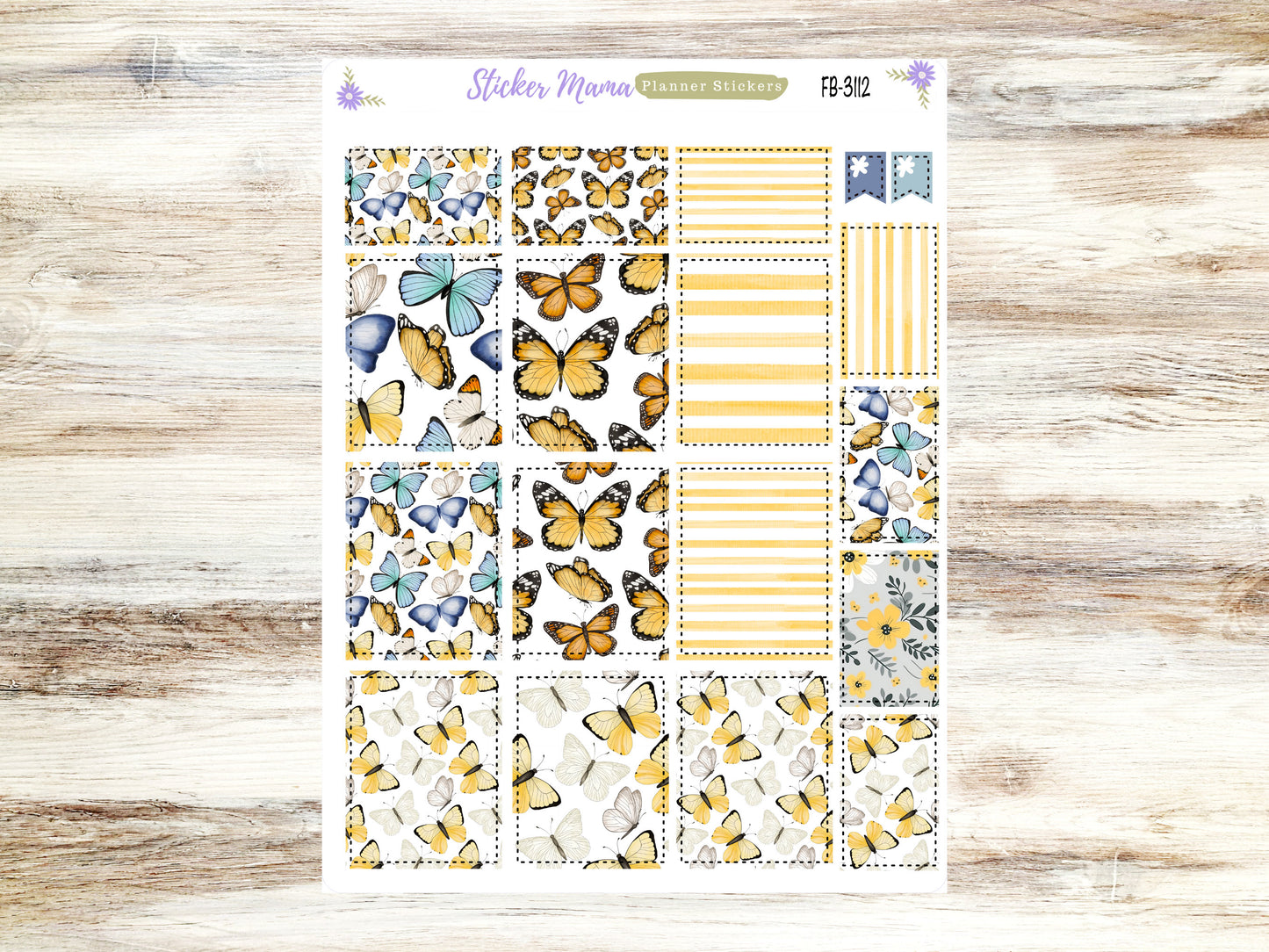 FULL BOXES-3112 || Spring Butterfly || Planner Stickers -|| Full Box for Planners